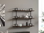 Hanah Home Estantería de Pared Industrial Nogal